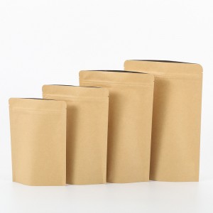 Kraft Paper Zipper Stand Up Torba